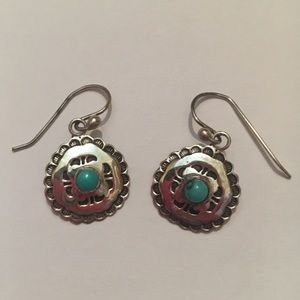 Gorgeous, sterling silver and turquoise earrings.
